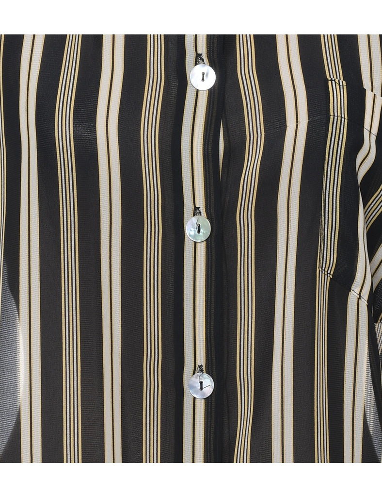 Striped Pattern Shirt - L