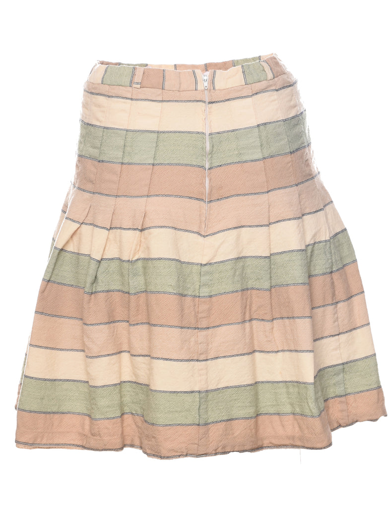 Striped Pleated Skirt - S