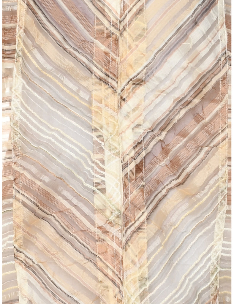 Striped Sheer Effect Jacket - M