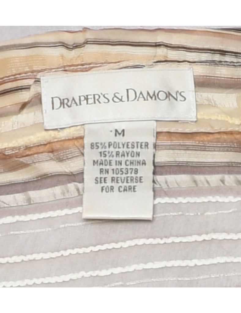 Striped Sheer Effect Jacket - M