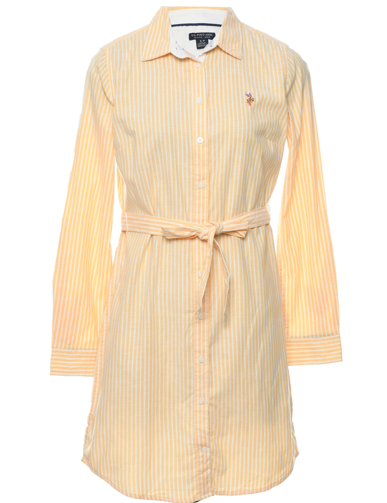 Striped Shirt Dress - S
