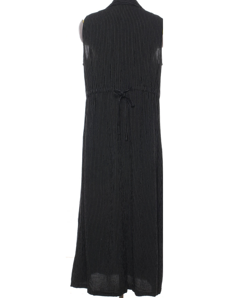 Striped Shirt Dress - L