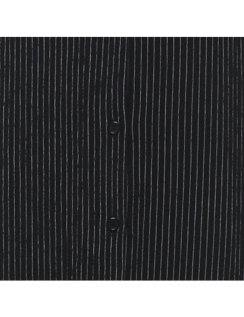 Striped Shirt Dress - L