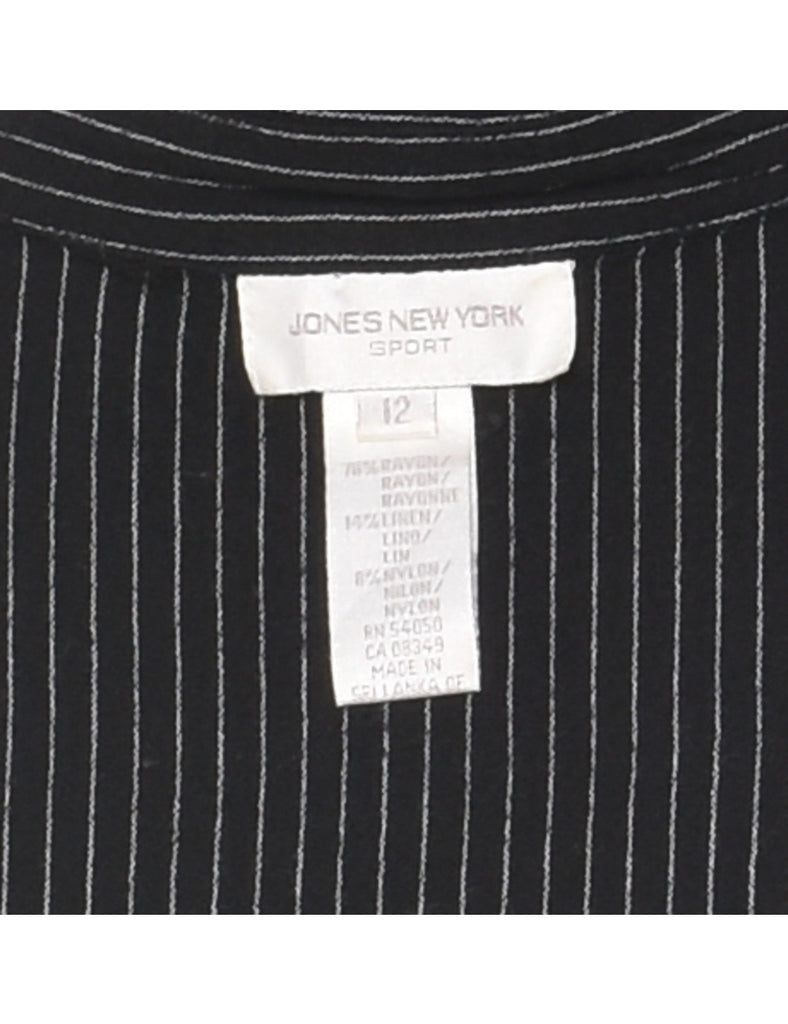 Striped Shirt Dress - L