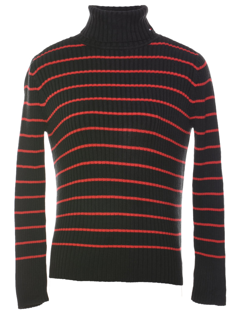 Striped Turtleneck Jumper - M