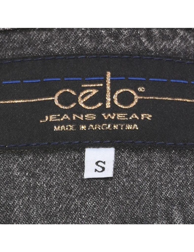 Studded Y2K Denim Jacket - S