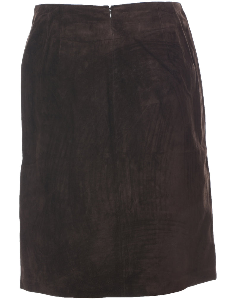 Suede A-line Skirt - M