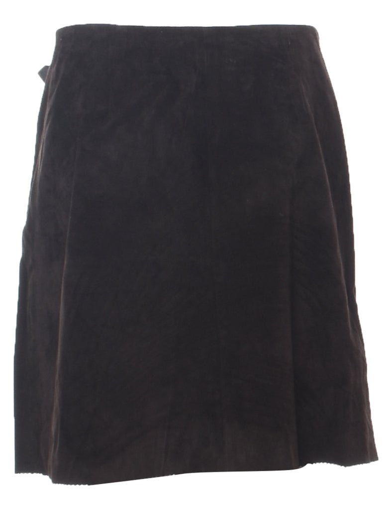 Suede A-line Skirt - L