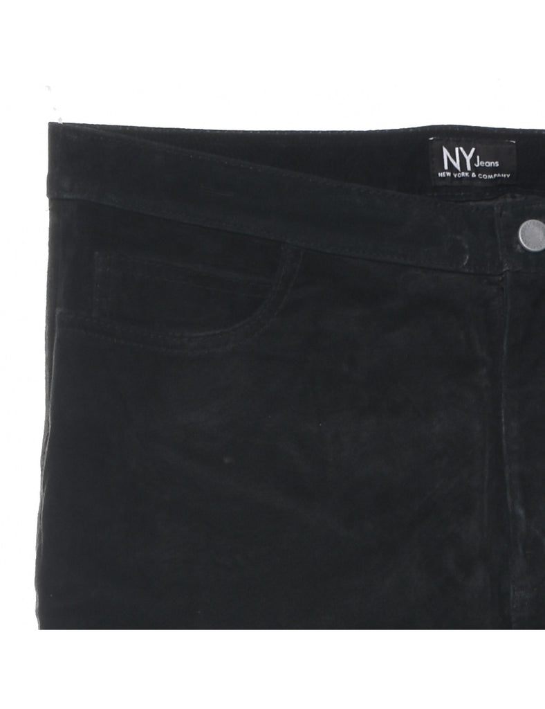 Suede Black Trousers - W34 L30