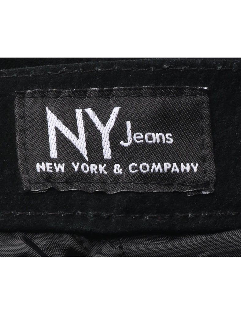 Suede Black Trousers - W34 L30