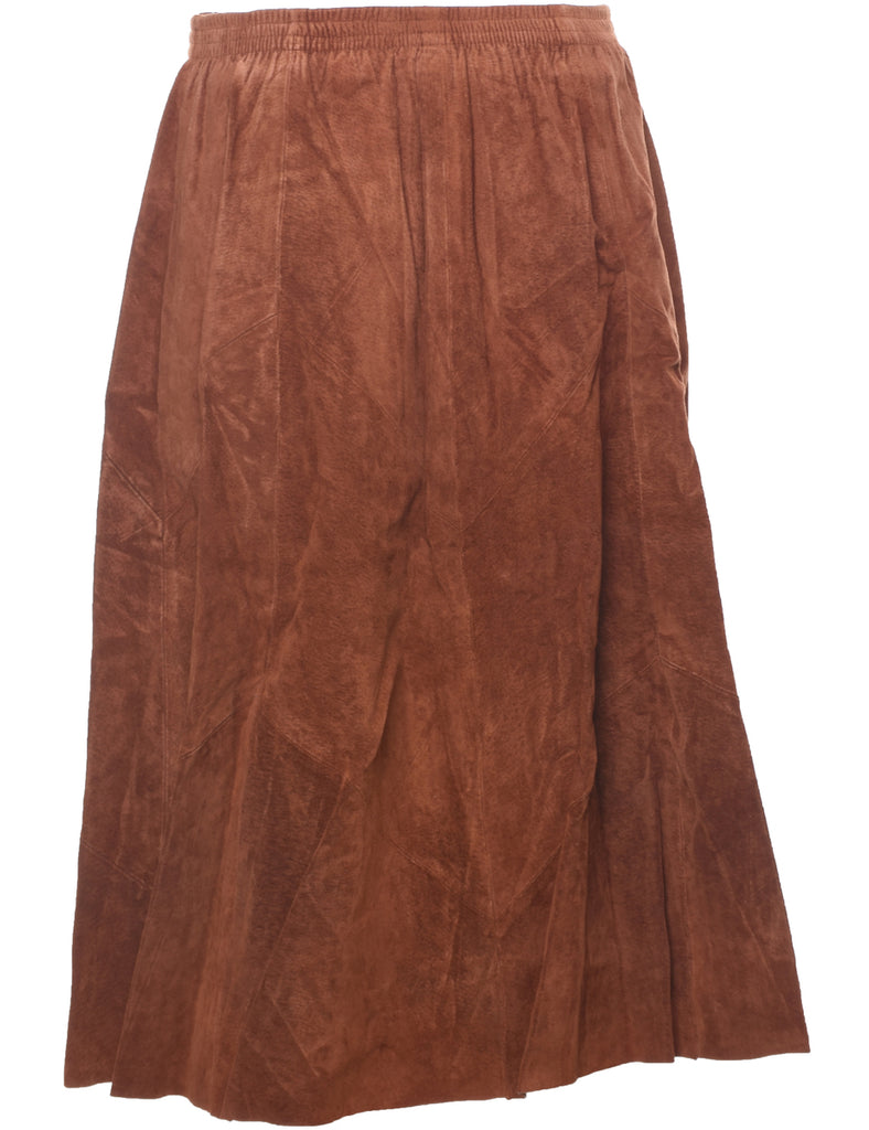 Suede Maxi Skirt - S