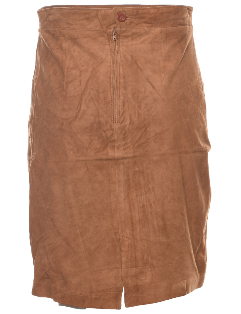 Suede Pencil Skirt - M