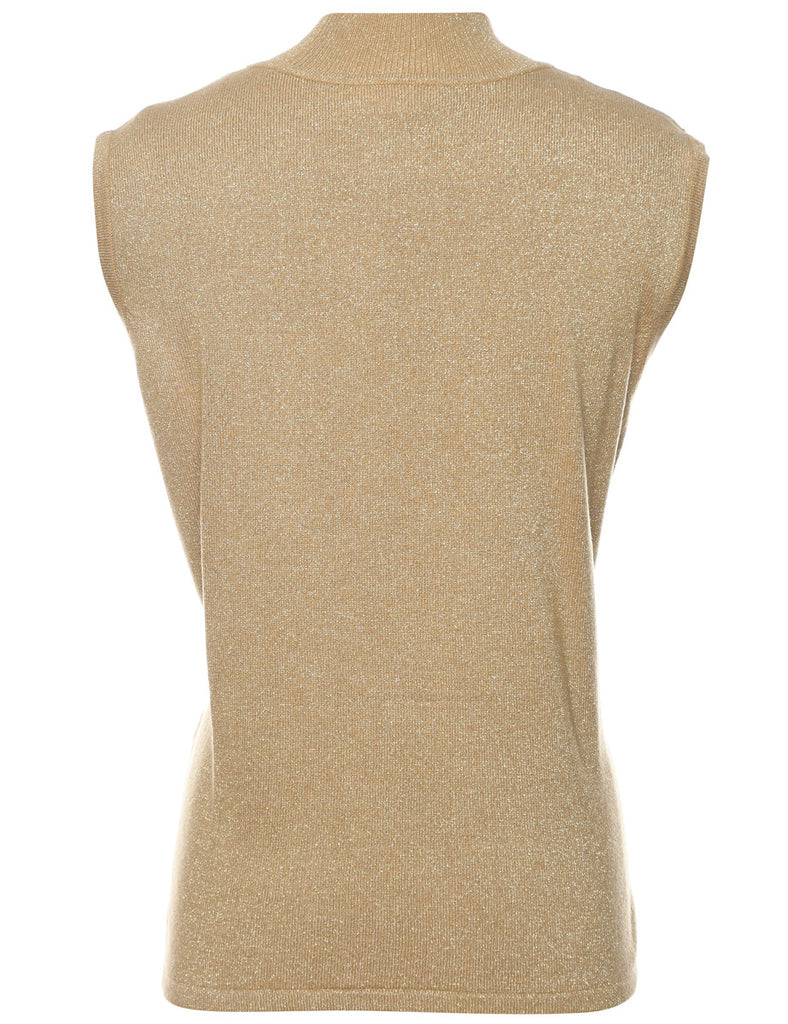 Sweater Lurex Thread Pattern Vest - M