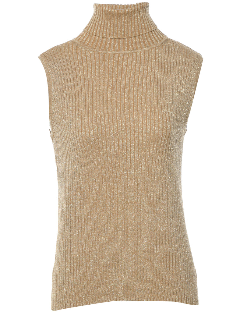 Sweater Polo Neck Vest - S