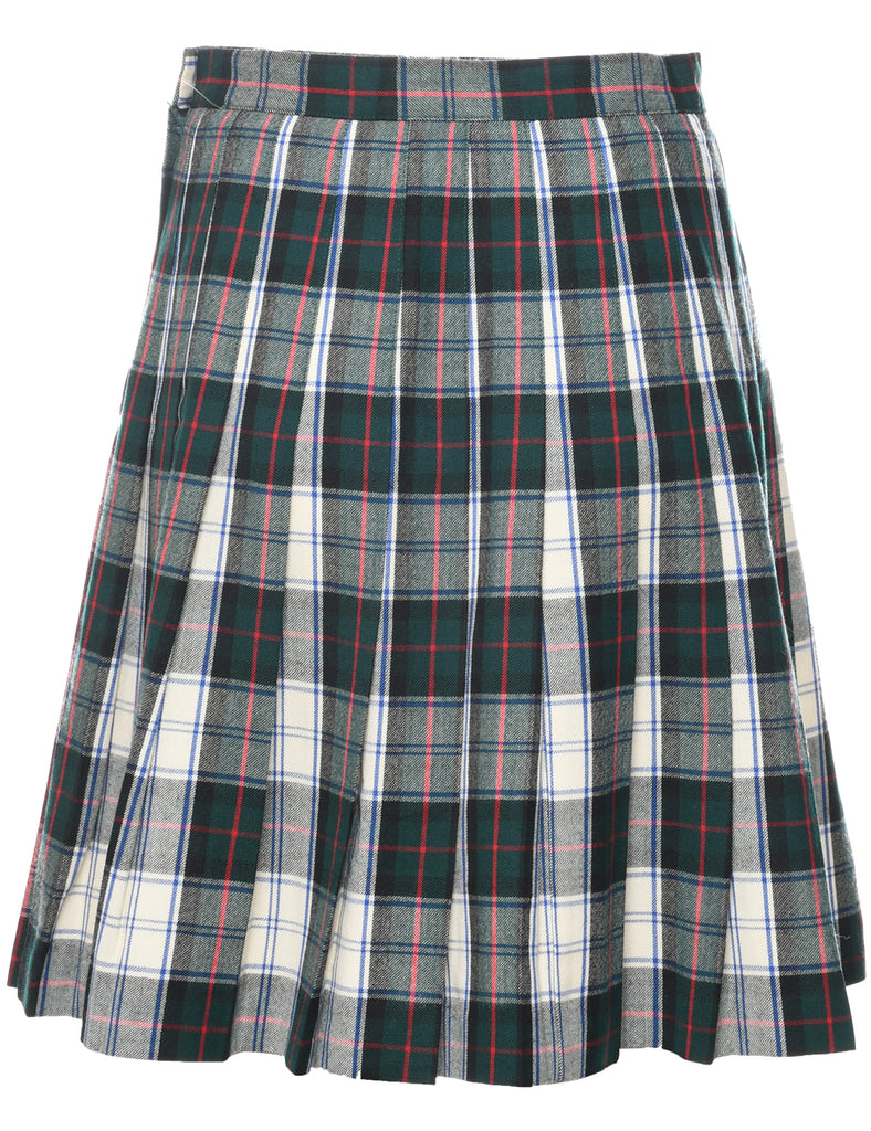 Talbots Tartan Pleated Skirt - M