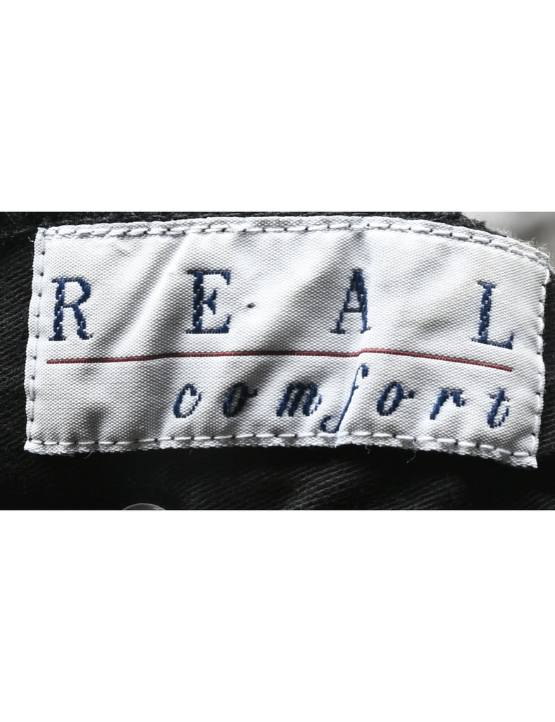 Tapered Black Dungarees - W36 L27