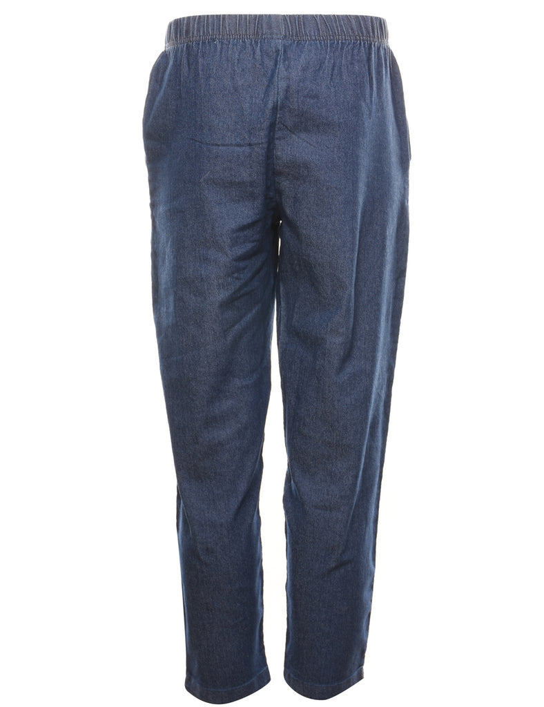 Tapered Dark Wash Denim Trousers - W28 L27