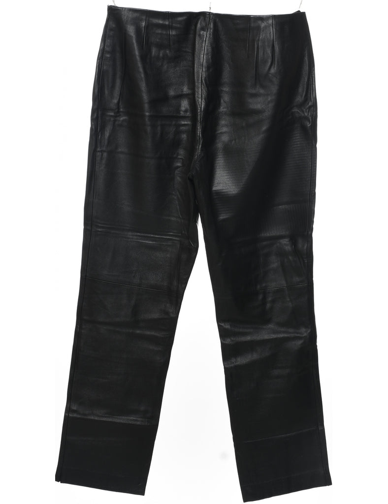 Tapered Leather Trousers - W35 L31