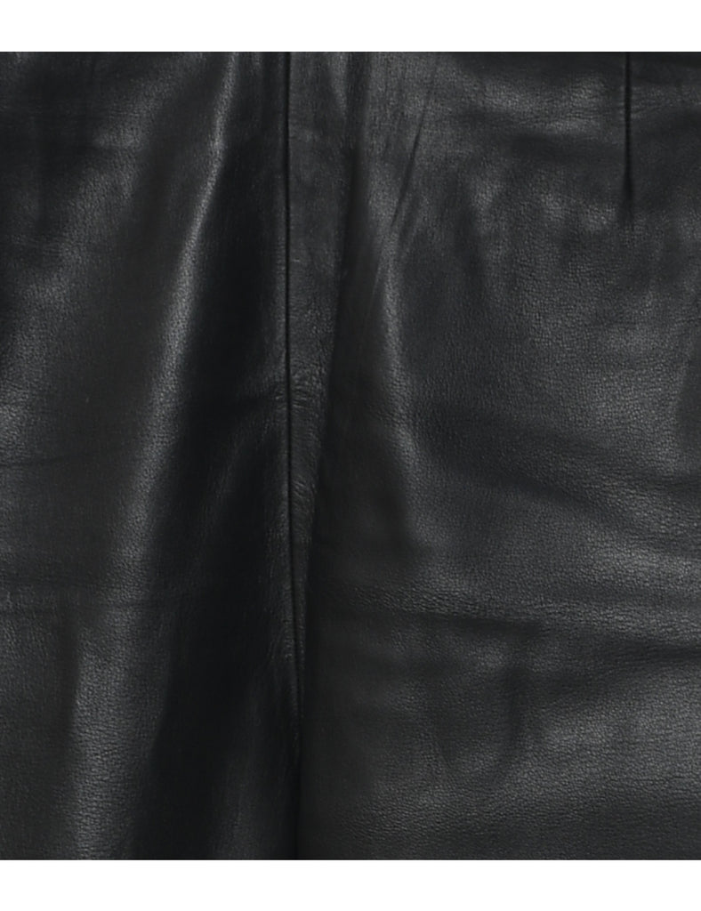 Tapered Leather Trousers - W35 L31