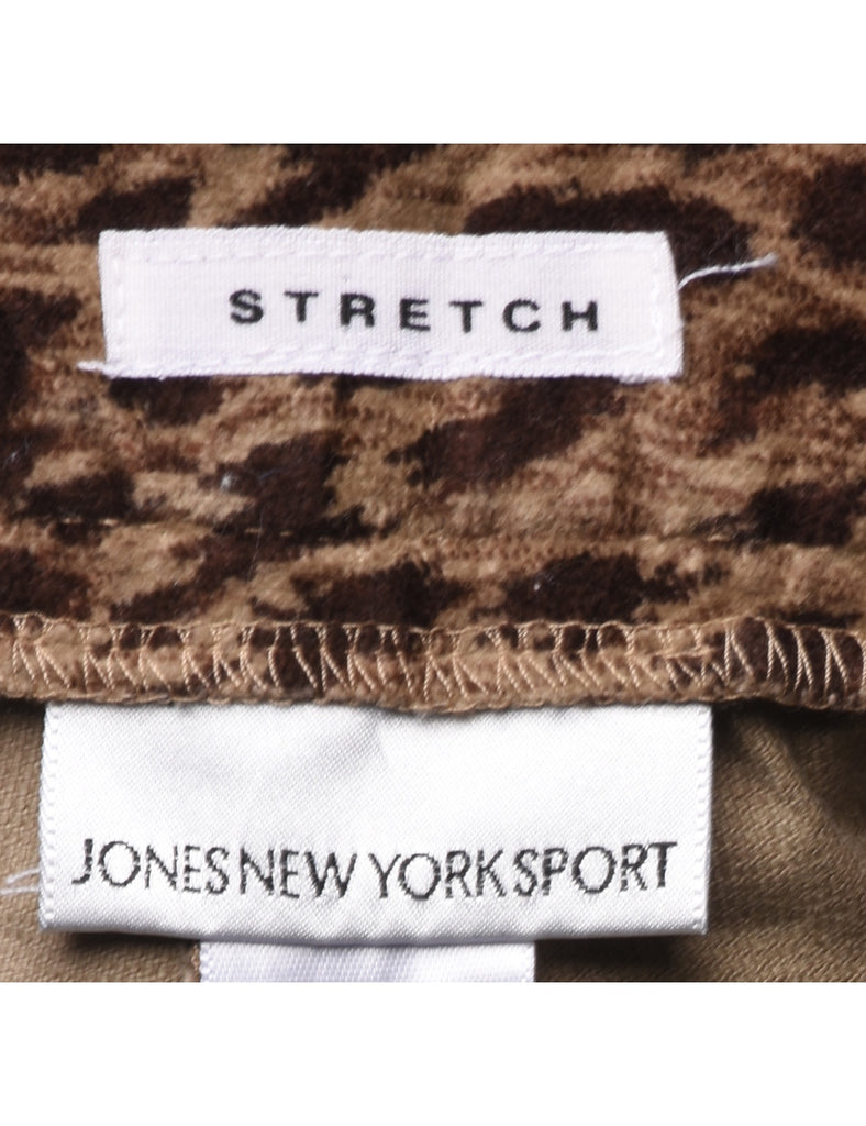 Tapered Leopard Print Trousers - W35 L29