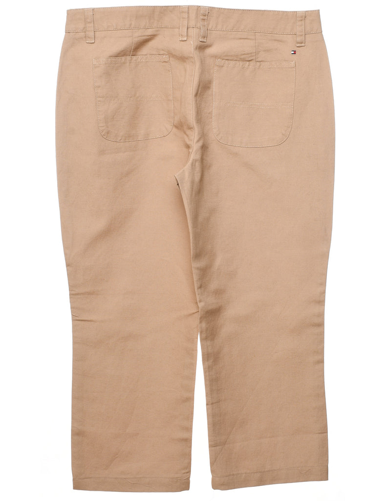 Tapered Light Brown Tommy Hilfiger Cropped Trousers - W36 L25