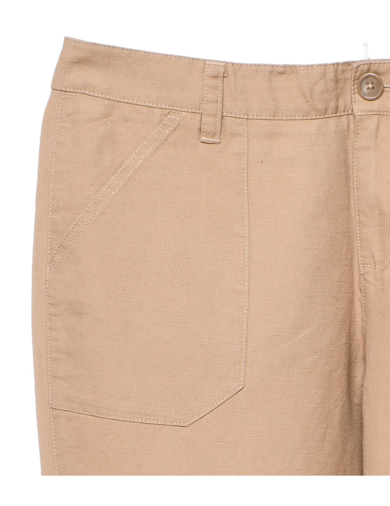 Tapered Light Brown Tommy Hilfiger Cropped Trousers - W36 L25