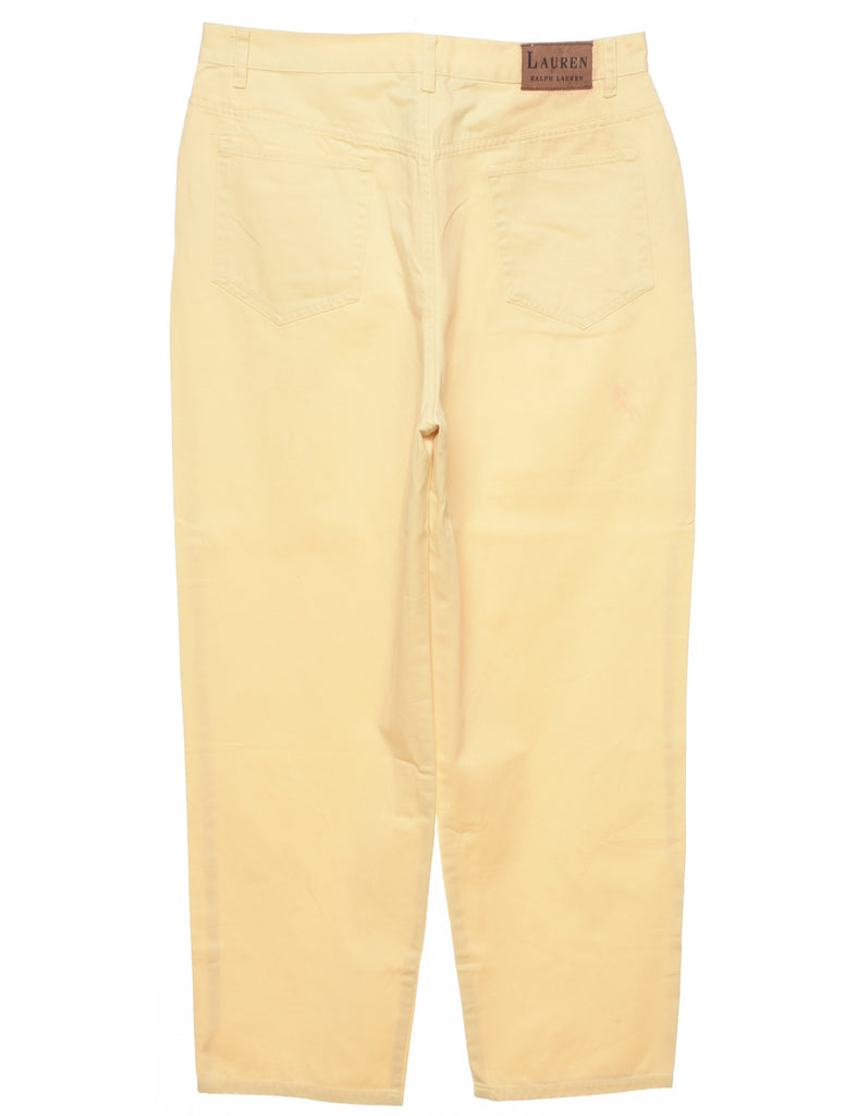 Tapered Pale Yellow Trousers - W35 L29