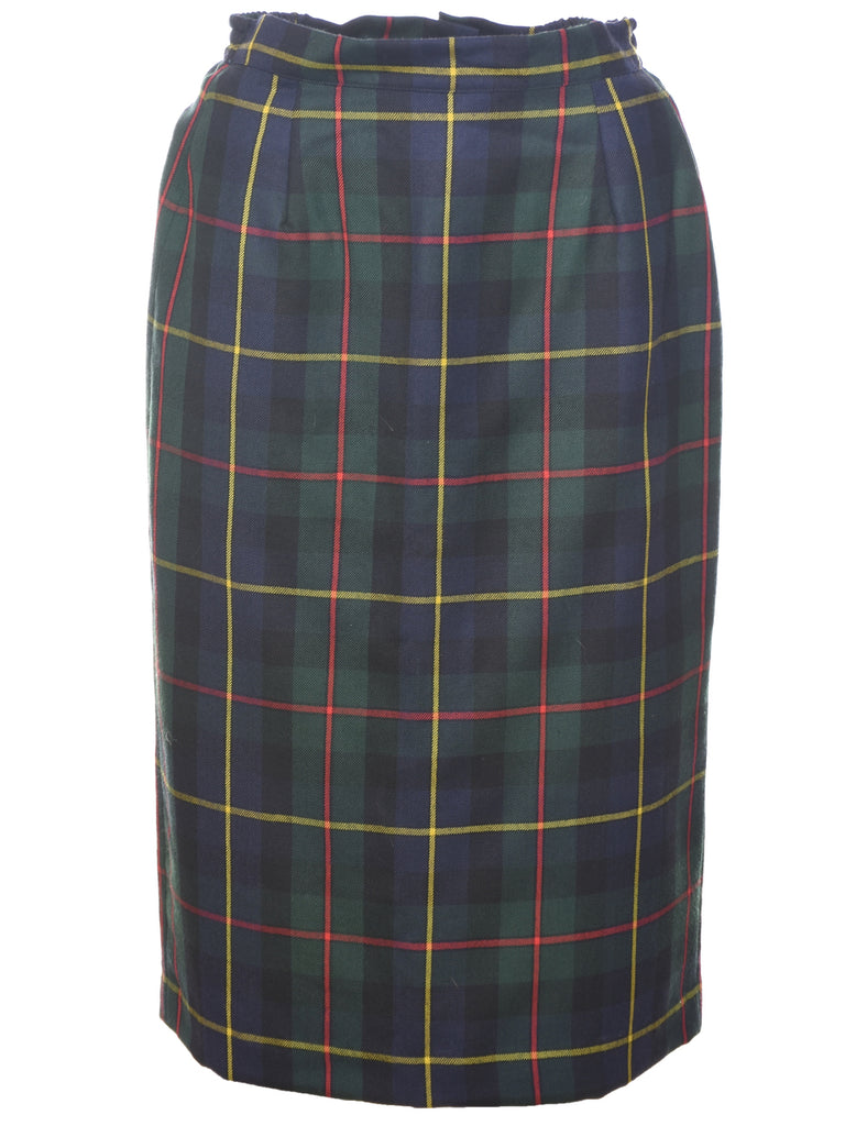 Tartan Pencil Skirt - M