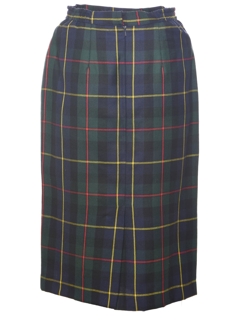 Tartan Pencil Skirt - M