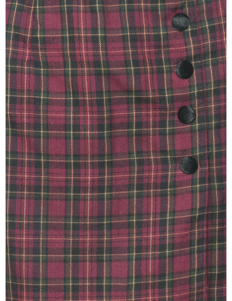 Tartan Pencil Skirt - M