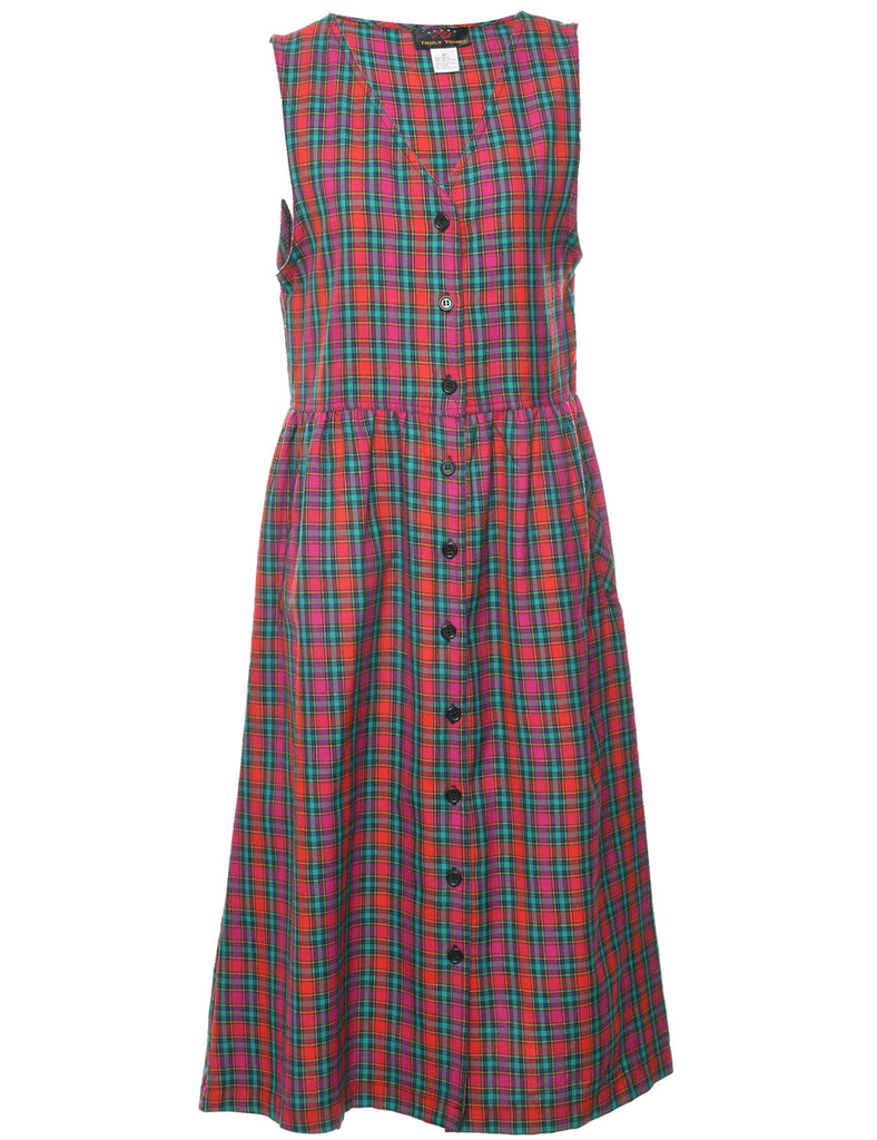 Tartan Sleeveless Dress - S