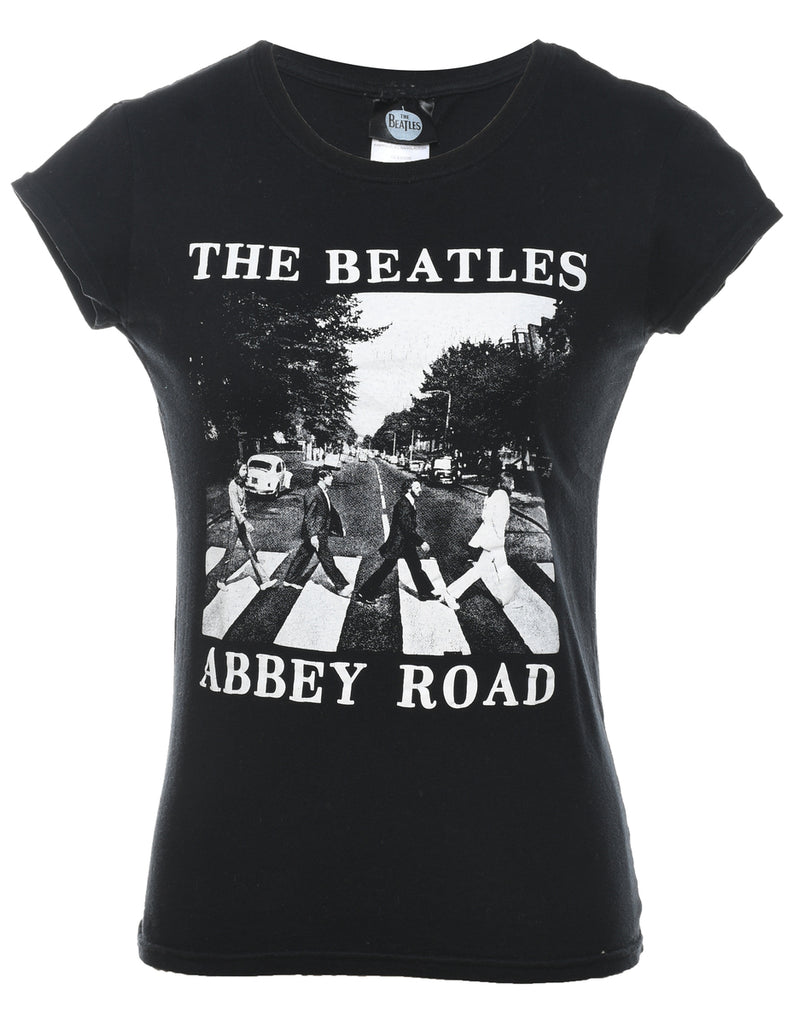 The Beatles Abbey Road Printed Black T-shirt - S