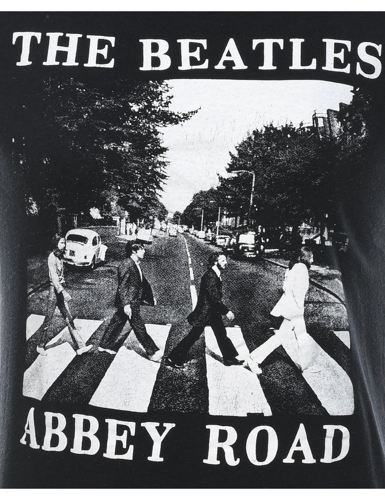 The Beatles Abbey Road Printed Black T-shirt - S