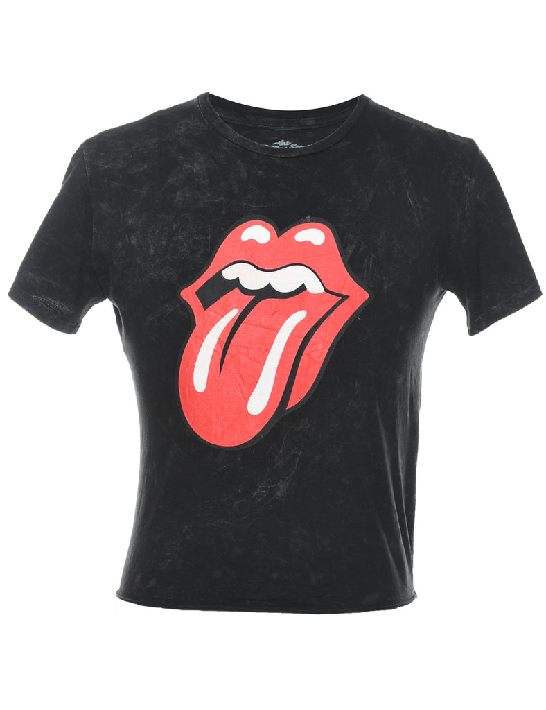 The Rolling Stones Black, Red & White Printed Band T-shirt - L