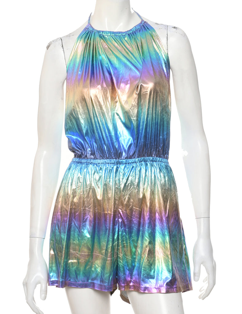 Tie Dyed Shiny Playsuit - L