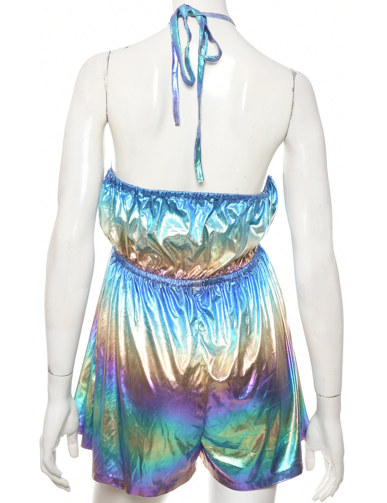 Tie Dyed Shiny Playsuit - L