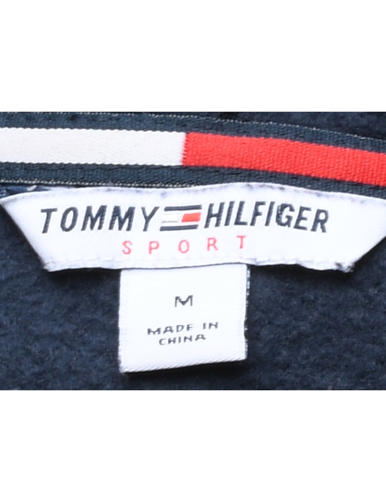 Tommy Hilfiger Navy, Red & White Hooded Sweatshirt - M