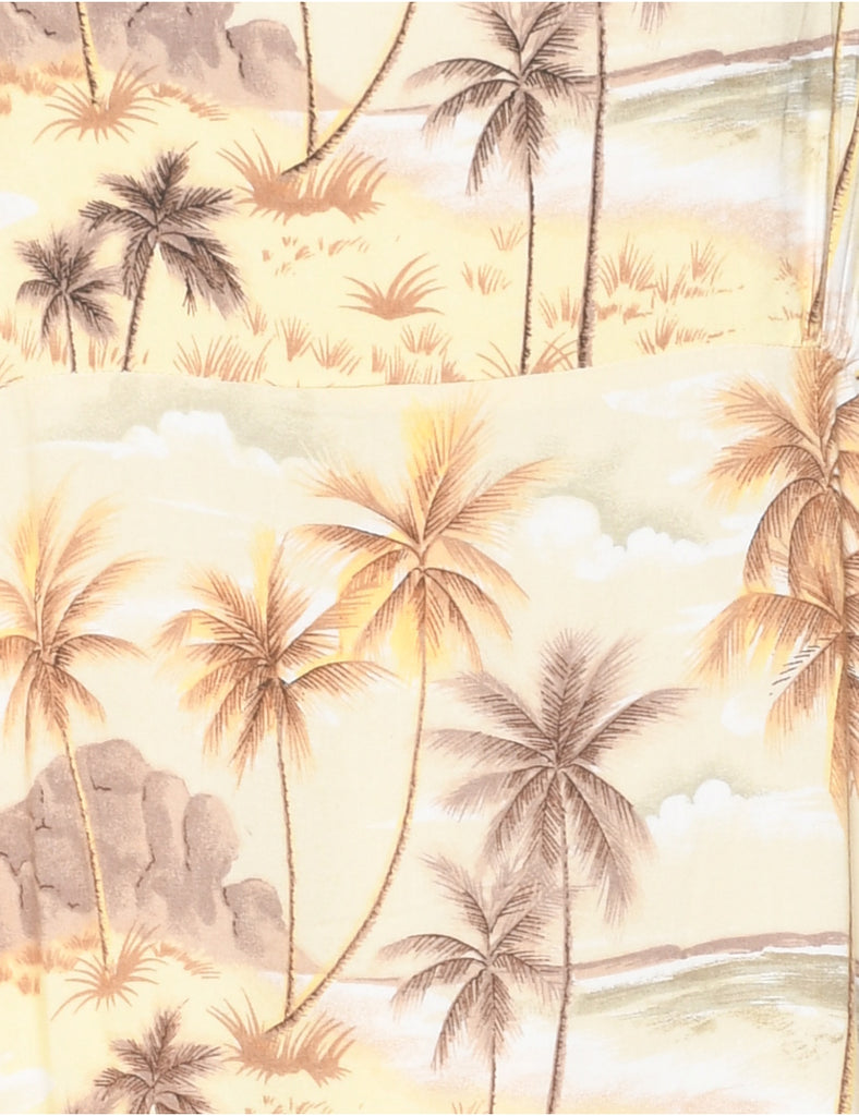 Tropical Print Mini Dress - L