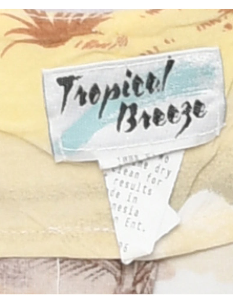 Tropical Print Mini Dress - L