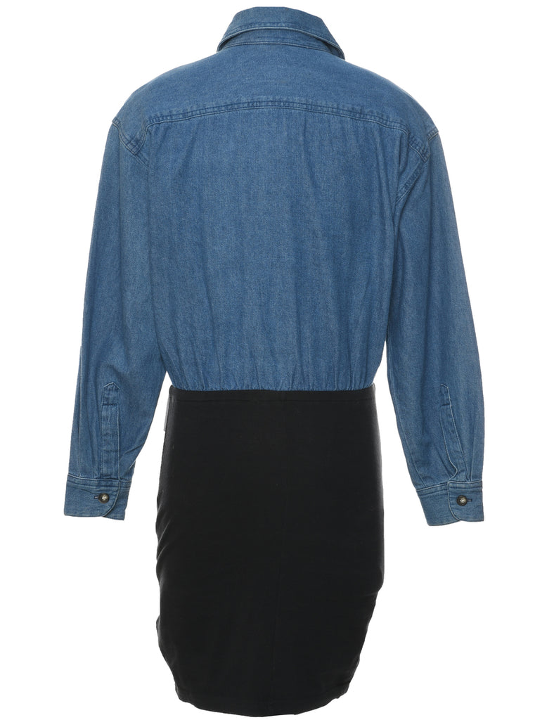 Two Tone Denim Dress - L