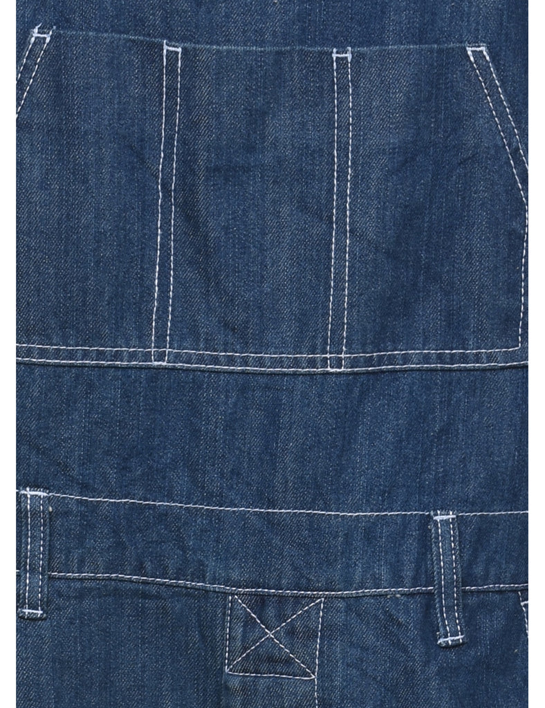 Uskees Dark Wash Cropped Dungarees - W36 L14