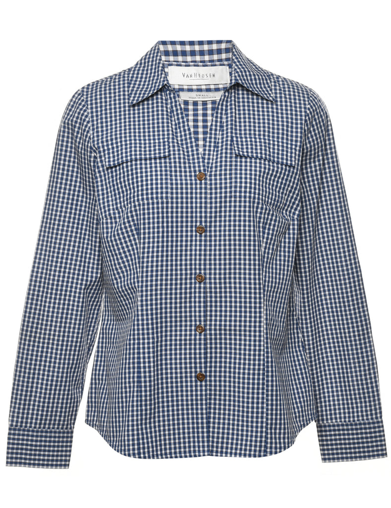 Van Heusen Gingham Pattern Shirt - S