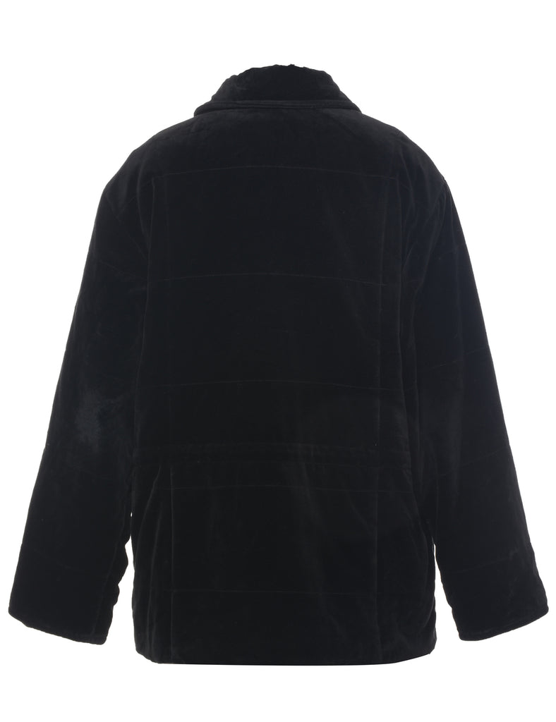 Velvet Black Coat - L