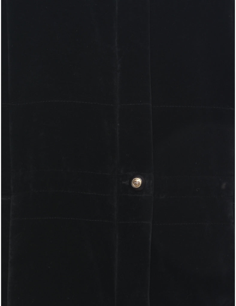 Velvet Black Coat - L