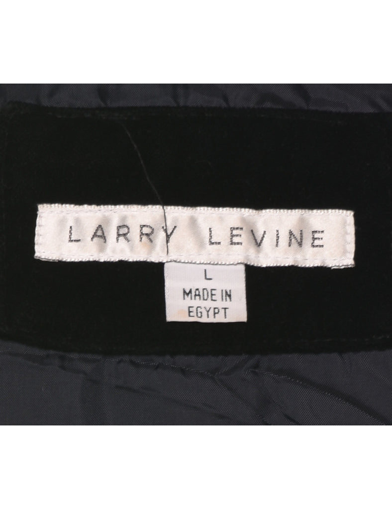 Velvet Black Coat - L