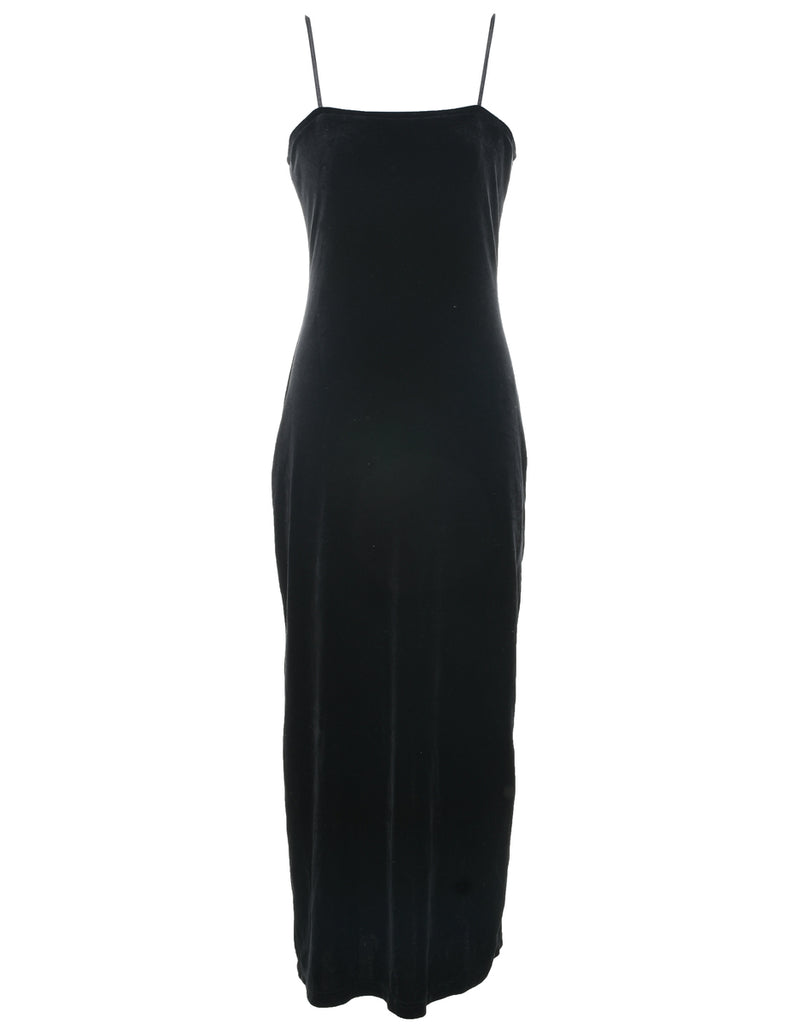 Velvet Black Evening Dress - XS