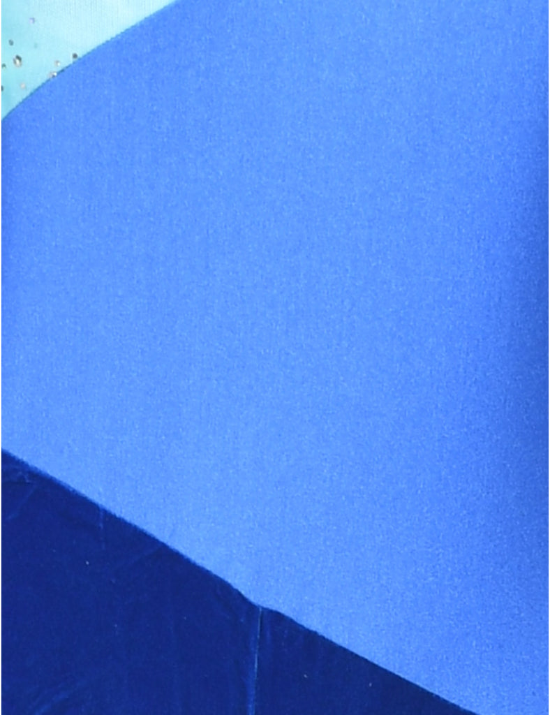 Velvet Colour Block Jumpsuit - M