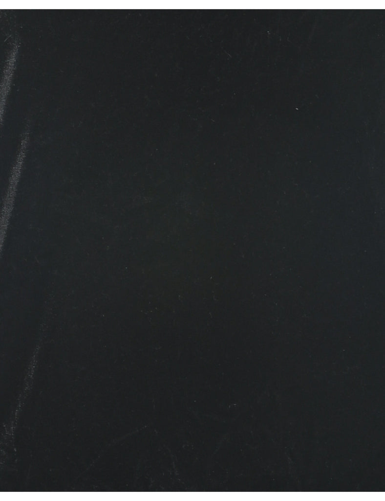 Velvet Fabric Black Evening Top - S