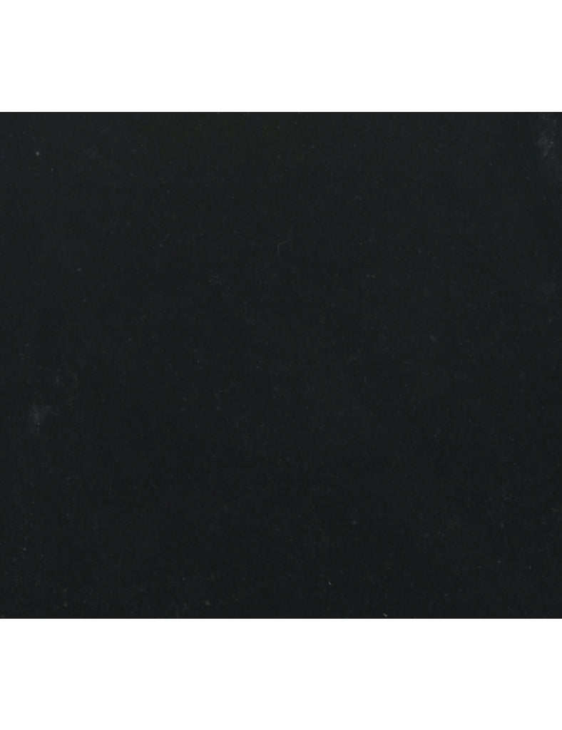 Velvet Fabric Black Evening Top - S