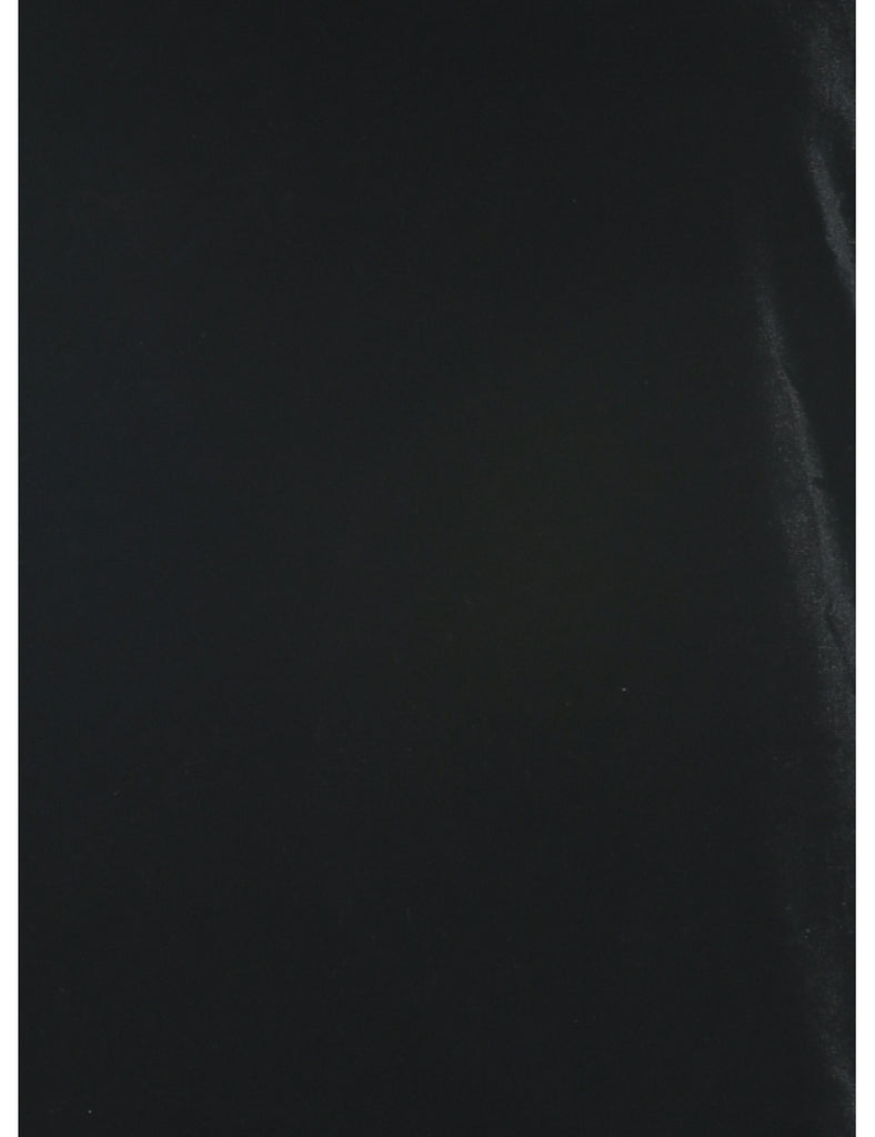 Velvet Fabric Black Evening Top - M